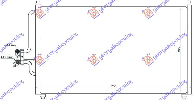 HLADNJAK KLIME 2.0/3.0 BENZIN (700x430x16) -04