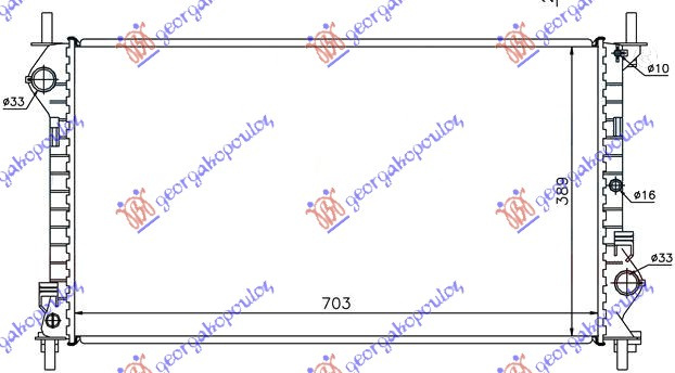 HLADNJAK MOTORA 1.8i 16V&TDCI +A/C (70.3x38.9)