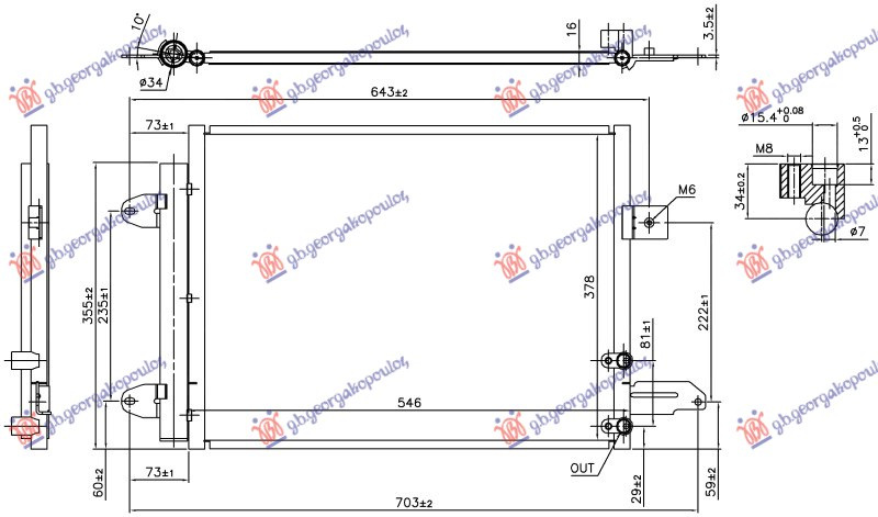 HLADNJAK KLIME 2.5 BENZIN (RS) (MAN/AUTO) (546x378x16)