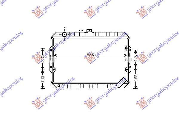 HLADNJAK MOTORA 2.5 T. DIESEL +/-A/C (40x60)