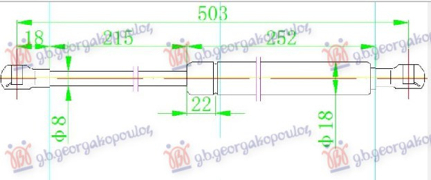 AMORTIZER GEPEK VRATA (500L-440N)