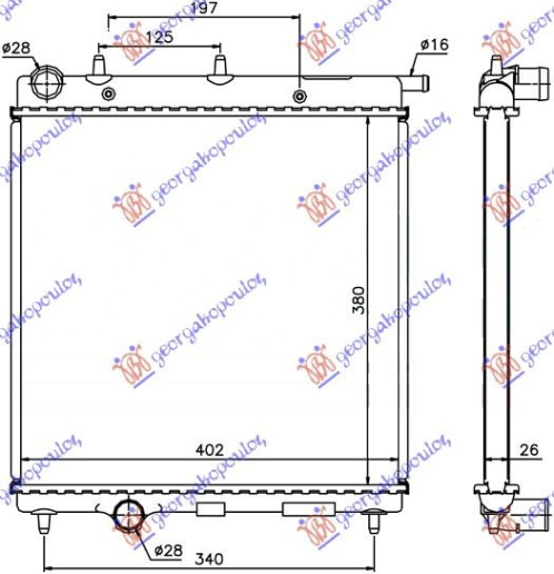 HLADNJAK MOTORA 1.4 HDI DIESEL (380x390)