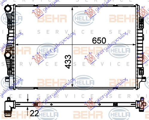 HLADNJAK MOTORA 1.5 TFSi//HIBRIDNI BENZIN - 2.0 TDI DIZEL (650x445) (MAHLE BEHR)