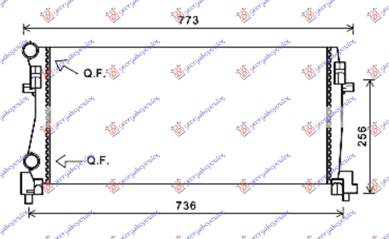 HLADNJAK MOTORA 1.2 TFSi BENZIN - 1.6 TDi DIZEL (650x325x24)