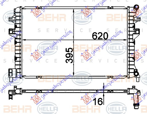 DODATNI HLADNJAK ZA MOTOR 1.5 TFSI BENZIN (620x410x16) (MAHLE BEHR)