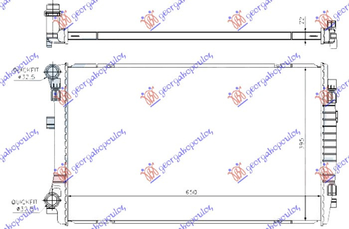 HLADNJAK MOTORA 1.5 TFSi BENZIN (650x400) (LEMLJEN)