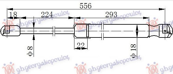 AMORTIZER GEPEK VRATA (SPORTBACK) (557L-450N)