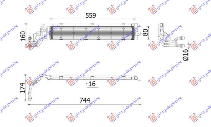 HLADNJAK MOTORA 2.0 TDi (135 KW) DIESEL (650x450x32)