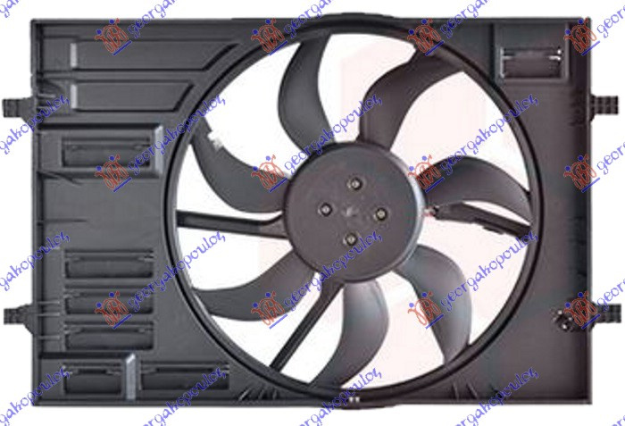 VENTILATOR KOMPLET BENZIN - DIZEL (445mm) (4PIN)