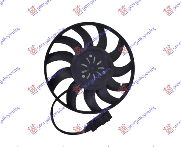 VENTILATOR (MOTOR+POKROV) BENZINSKI - DIZEL (380 mm) (400 W) (LIJEVO)