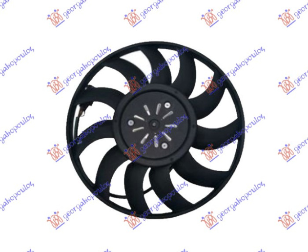 VENTILATOR (MOTOR+POKROV) 4.0 TFSI BENZINSKI (380 mm) (400 W) (LIJEVO)