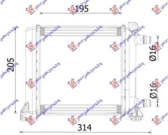 DODATNI HLADNJAK 1.5-2.0 BENZINSKI (202x195) (MAHLE BEHR PREMIUM LINIJA)