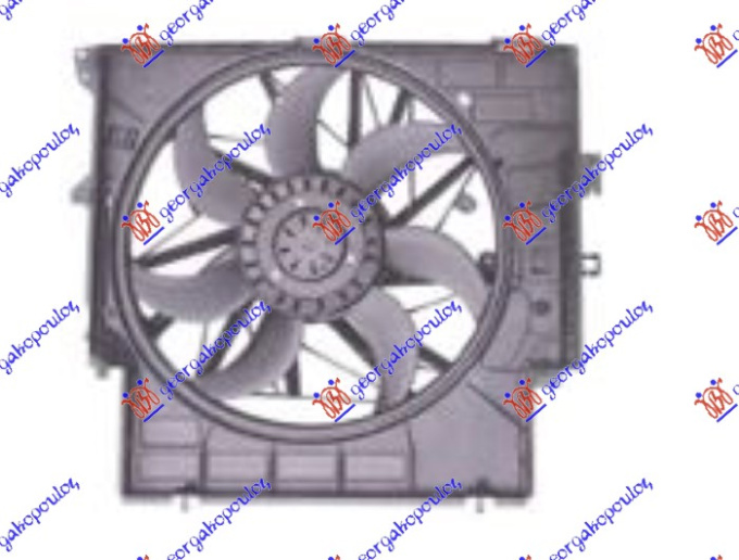 KOMPLET VENTILATORA 1.6-2.0 BENZIN - 2.0 DIZEL (495 mm) (400 W) (3PIN)