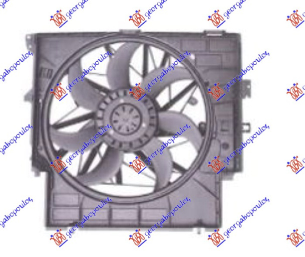 KOMPLET VENTILATORA 3.0 BENZIN (495mm) (600W) (3PIN)