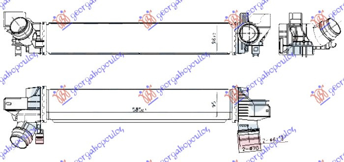 INTERCOOLER 1.5 (225xe HYBRID) BENZIN (585x95x98) (VALEO)