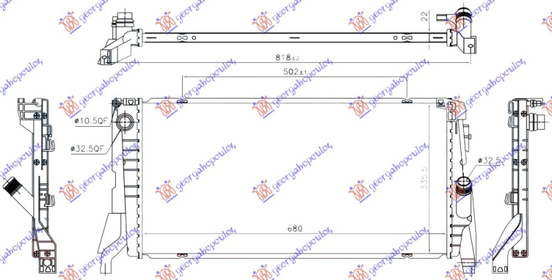 HLADNJAK MOTORA 1.5 (18i) MEHANIČKI BENZIN (680x330x22)