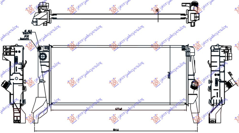 HLADNJAK MOTORA 2.0 (25iX) BENZIN AUTOMATIK (680x280x26)