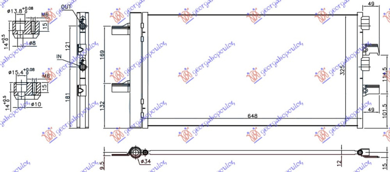 HLADNJAK KLIME 1.5 (18i) BENZINSKI (648x348x12)