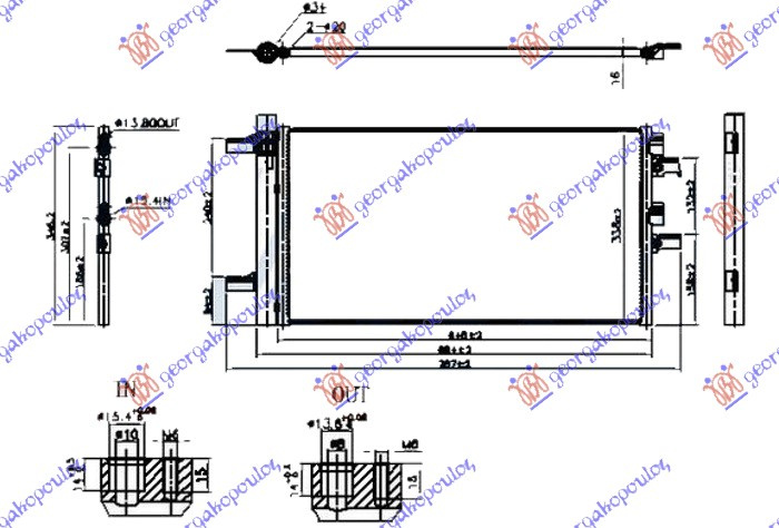 HLADNJAK MOTORA A/C 1.5 (25iX) HYBRID - BENZIN (620x340x16)