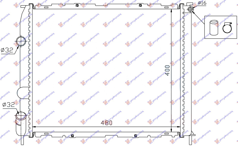 HLADNJAK ZA BENZINSKI MOTOR +AC (48x40x2.8) (M)