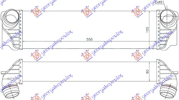 HLADNJAK INTERC. 2,0-3,0 DSL (550x172x80) (>/F07)