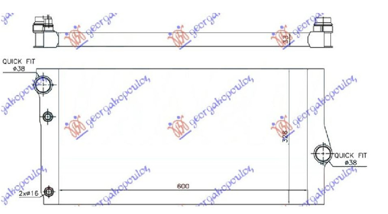 HLADNJAK DIZEL (600x310x32) (MAHLE BEHR PREMIUM LINIJA)