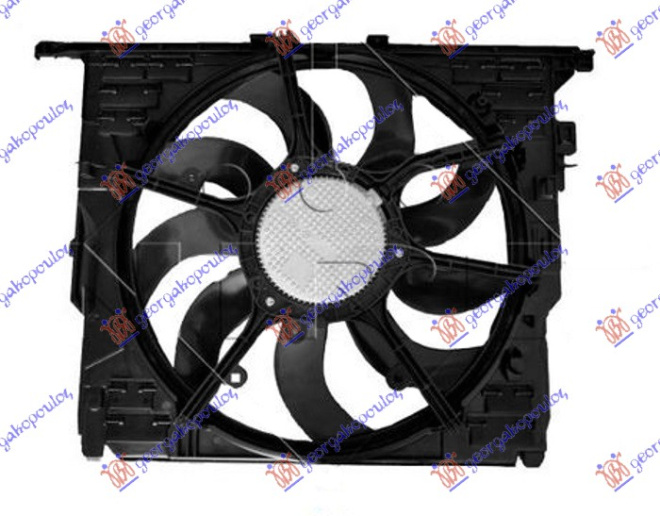 KOMPLET VENTILATORA 3.0 BENZIN (485mm) (600W) (3PIN)