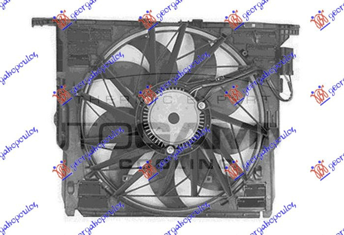 ventilator komplet 4.4  benzin (480mm) (850W) (3pin)