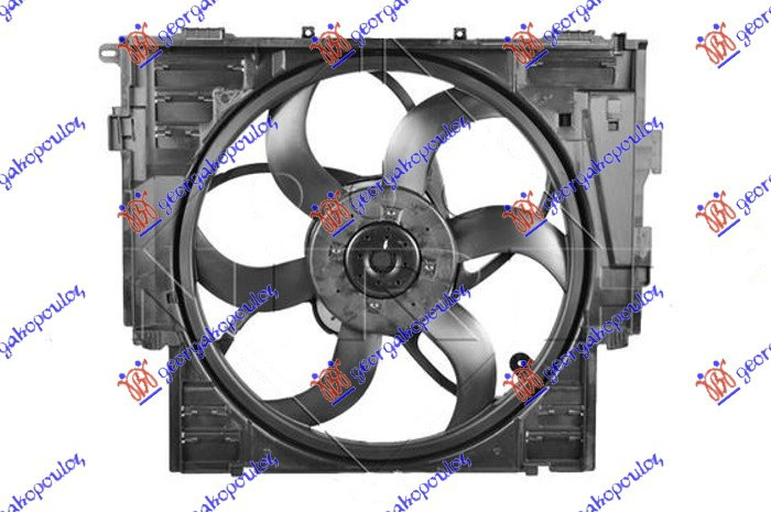 KOMPLET VENTILATORA 2.0 BENZIN (485mm) (600W) (3 PIN)