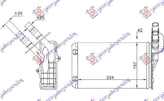 HETAER RADIATOR (M) +/-AC (234x157)