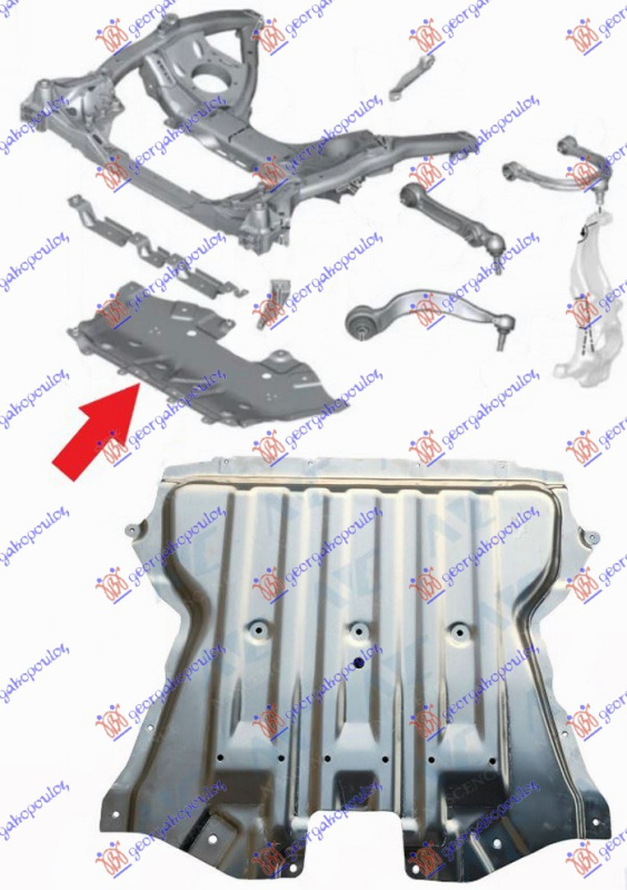 zaštita motora (plastična) prednji aluminijski