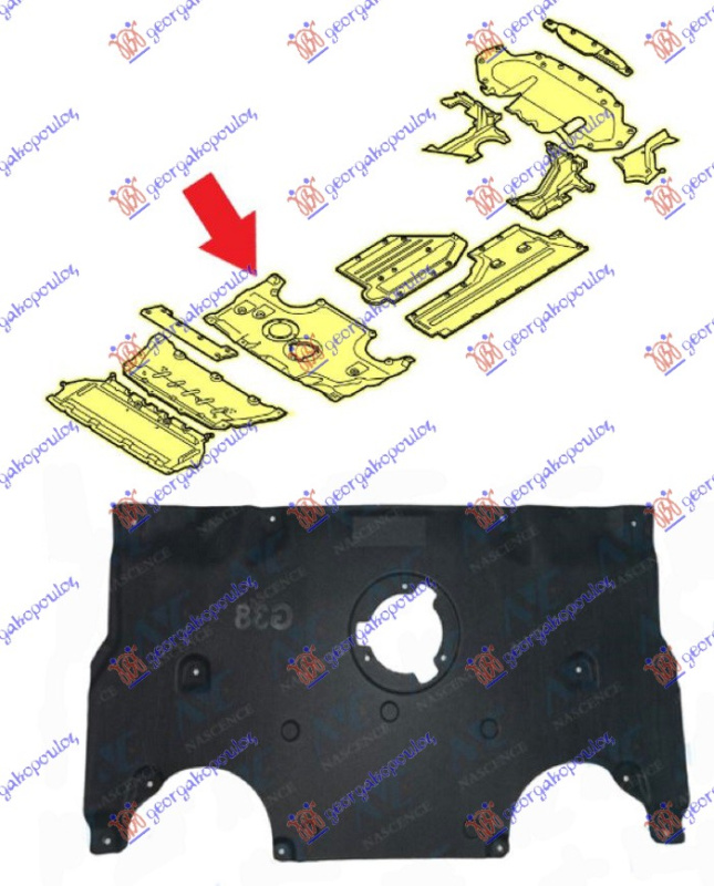 zaštita motora (plastična) zadnji plastični