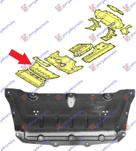 ZAŠTITA / POKLOPAC ISPOD STRAŽNJEG MOTORA (2WD)