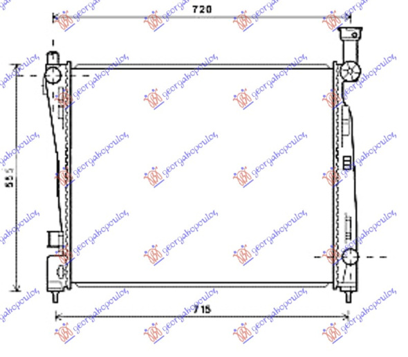 HLADNJAK MOTORA 3.6 i 24V VVT (63.7x51.5x16)AUT