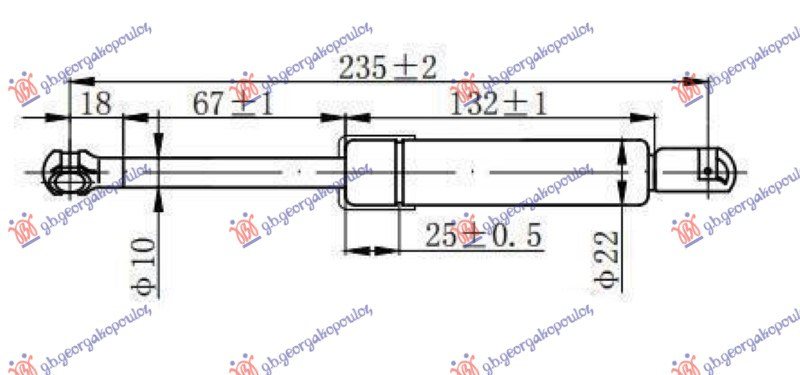 AMORTIZER HAUBE (234L-850N)