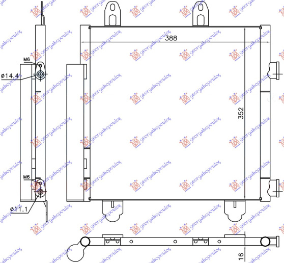 HLADNJAK KLIME ALL MODEL (390x350x16) R134a