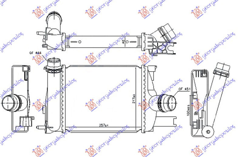 INTERCOOLER 0.9 TCE BENZIN (257x217x40)