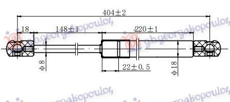 AMORTIZER GEPEK VRATA (405L-615N)