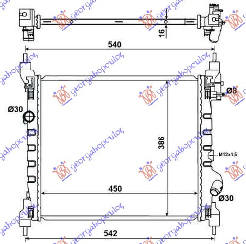 HLADNJAK MOTORA 1.0-1.2i16V (45x39x17)