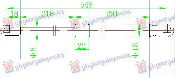 amortizer  (prtjažnik) 03- (550L-280N)