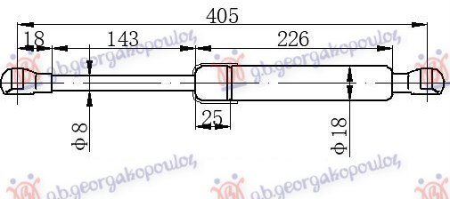 AMORTIZER GEPEK VRATA (405L-420N)