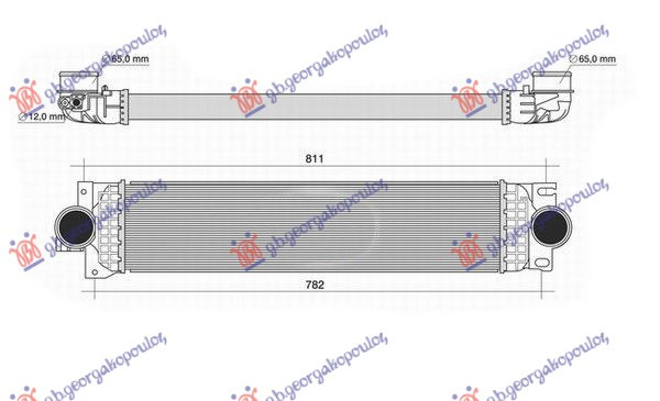 INTERCOOLER 1.5-1.6 TDCi - 2.0 (MOTOR T7CE) TDCi DIZEL (655x155x40)