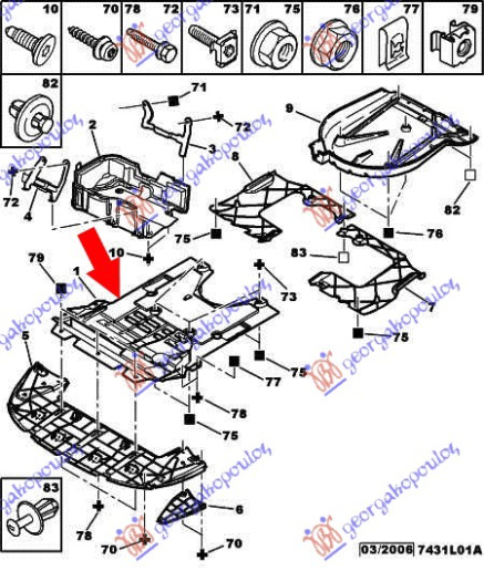 PREDNJI POKLOPAC MOTORA PLASTIKA