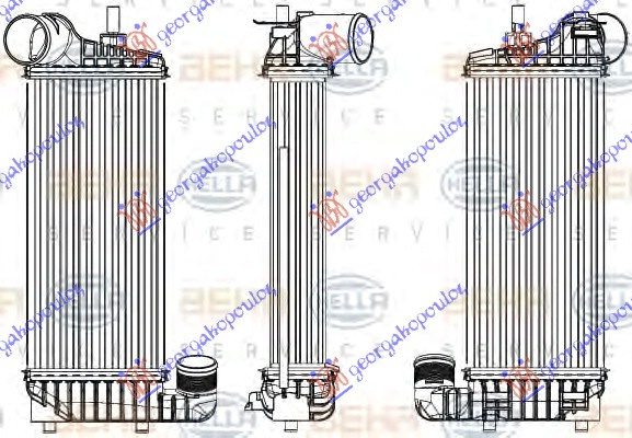 hladnjak intercoolera  1.5-1.6 TDCI/ECOnetic (336x157x62) (MAHLE BEHR PREMIUM LINE)