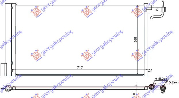 HLADNJAK KLIME 1.6 BENZIN-2.0 DSL (69,5x35,8)