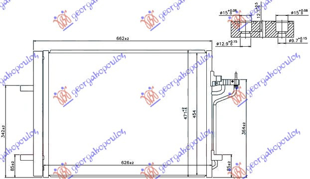 HLADNJAK KLIME 1.6i 16V 2.0 ST - 2.0 TDCi (58.5x44)