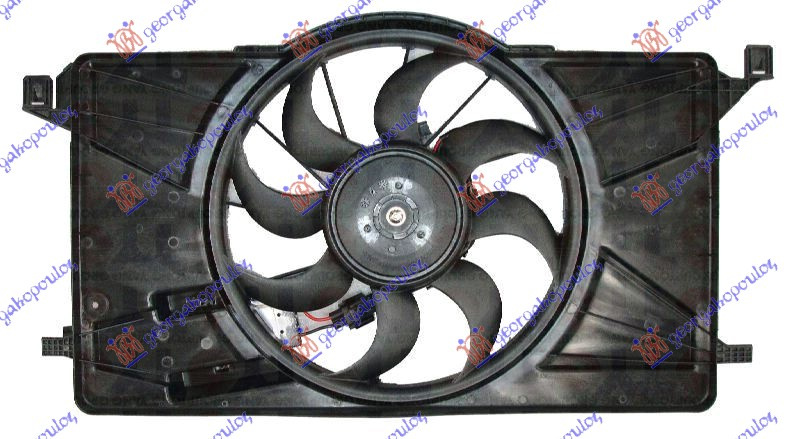 VENTILATOR KOMPLET (1.6 BENZIN) (390mm) (2 PIN) (SA KONTROLNOM JEDINICOM)