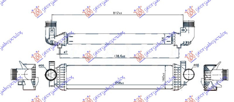 INTERCOOLER 2.0 TDCi DIESEL (650x160x64)