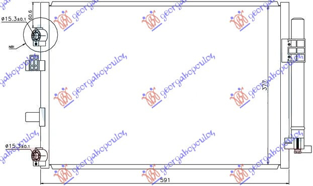 HLADNJAK KLIME 1.6 TDCi (57,2x33,8)