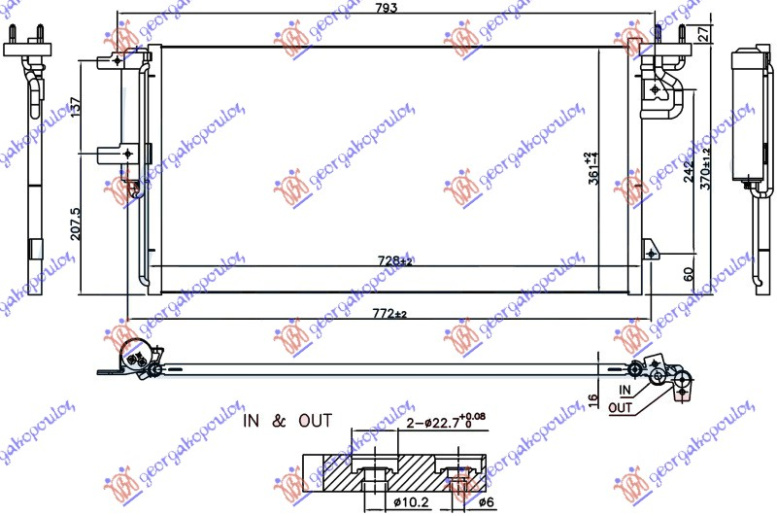 HLADNJAK KLIME 1.5 EcoBoost BENZIN (728x361x16)